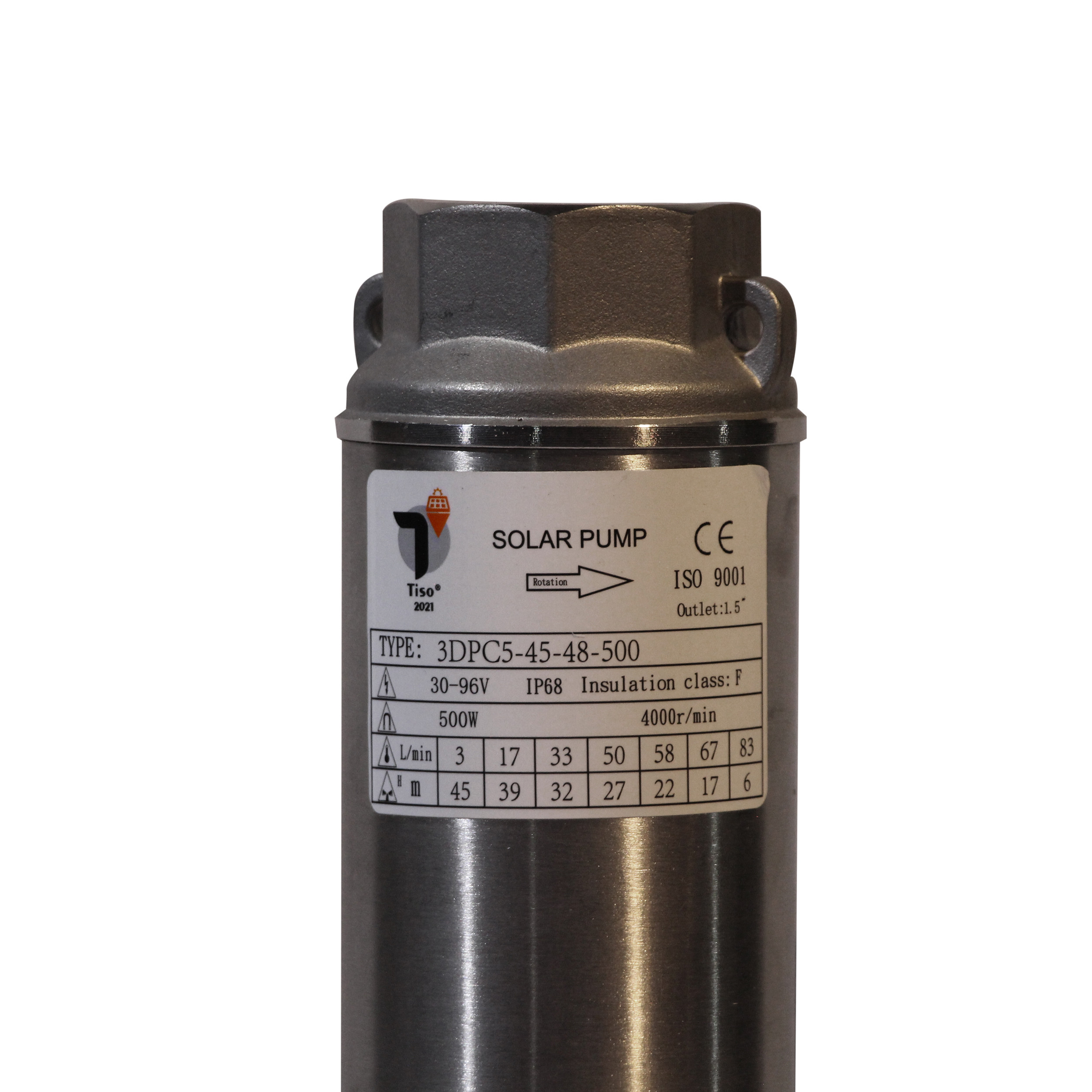 پمپ آب تیسو مدل خورشیدی شناور کد 500w بهمراه اینورتر پمپ آب