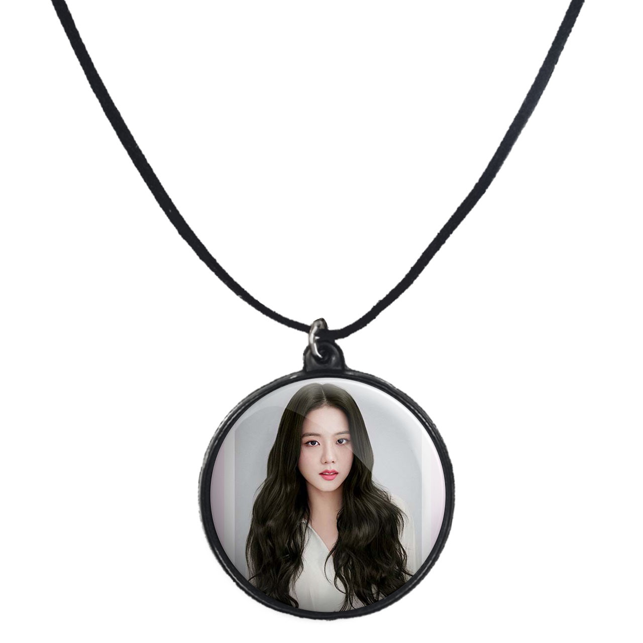 گردنبند پرمانه طرح بلک پینک کد pmb.6716 مدل دو طرفه