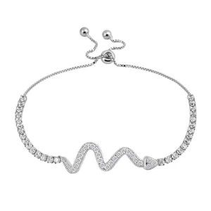 دستبند نقره زنانه اقلیمه کد DN371