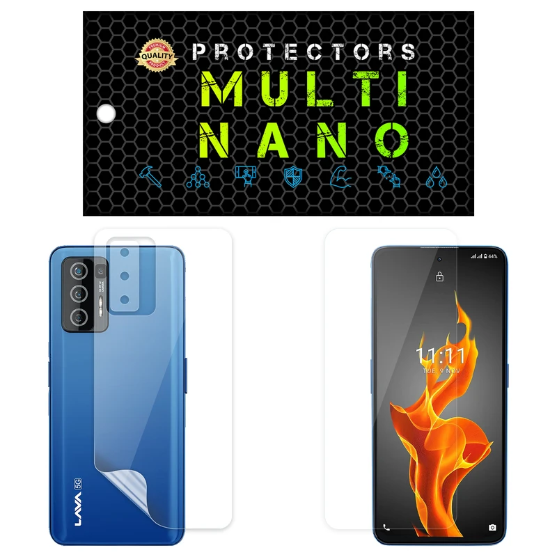 محافظ صفحه نمایش مولتی نانو مدل X-SFT مناسب برای گوشی موبایل لاوا Agni 5G به همراه محافظ پشت گوشی