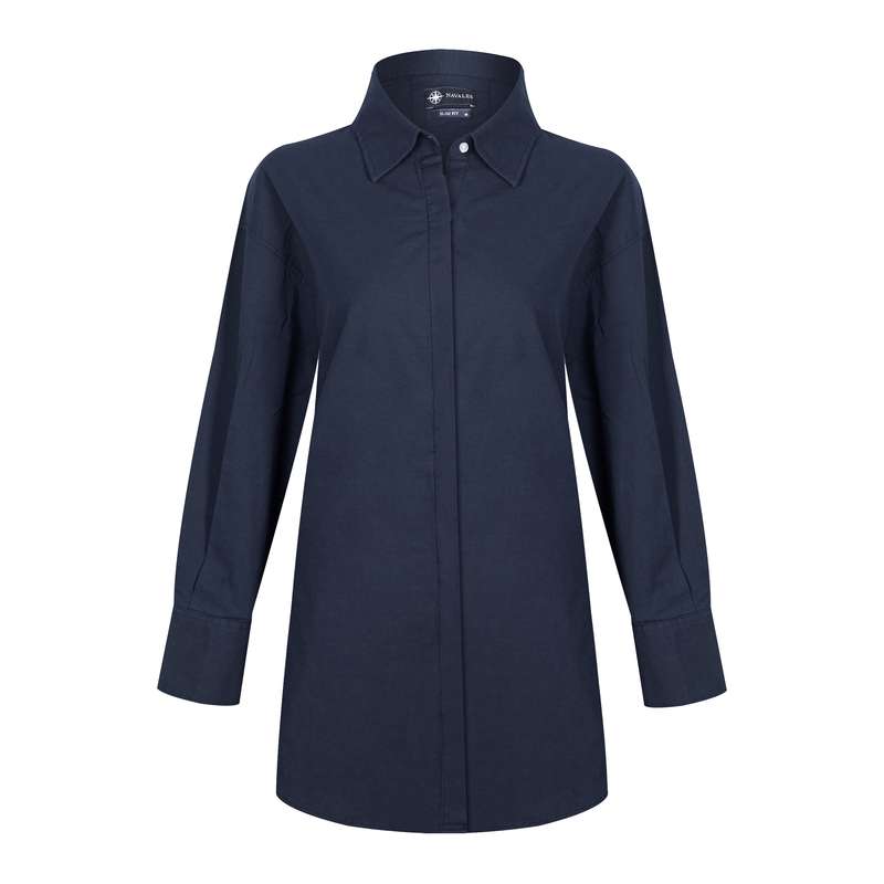 تونیک زنانه ناوالس مدل SUZHOU WOMAN SHIRT رنگ سرمه ای
