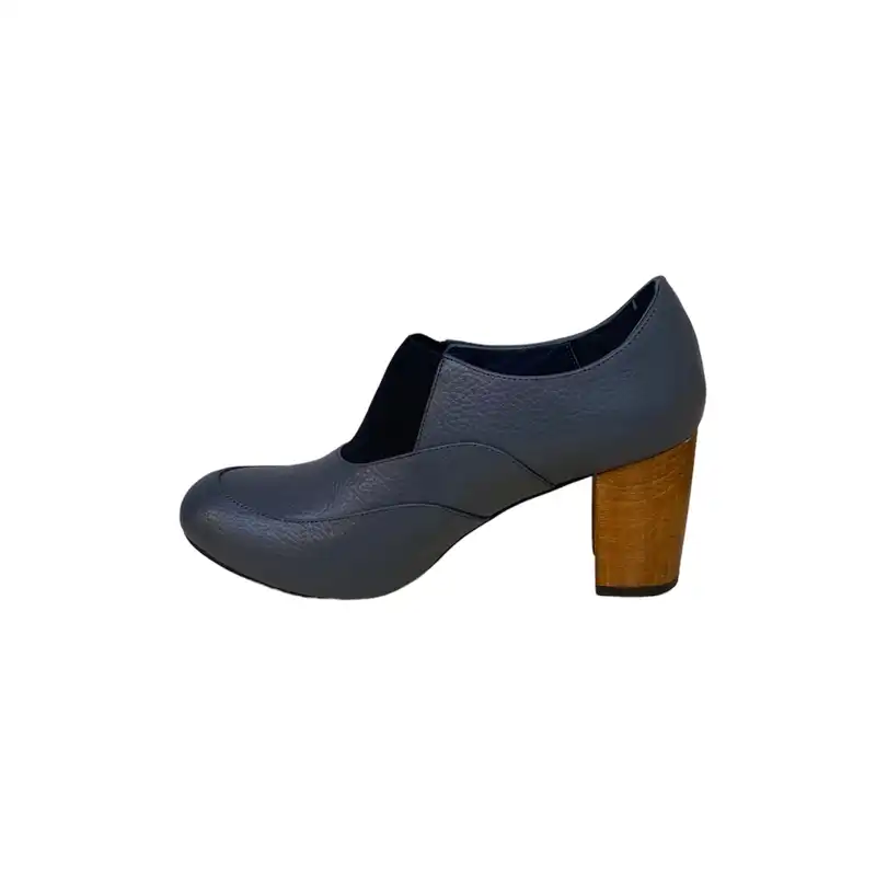 کفش زنانه مدل چرم طبیعی رنگ طوسی