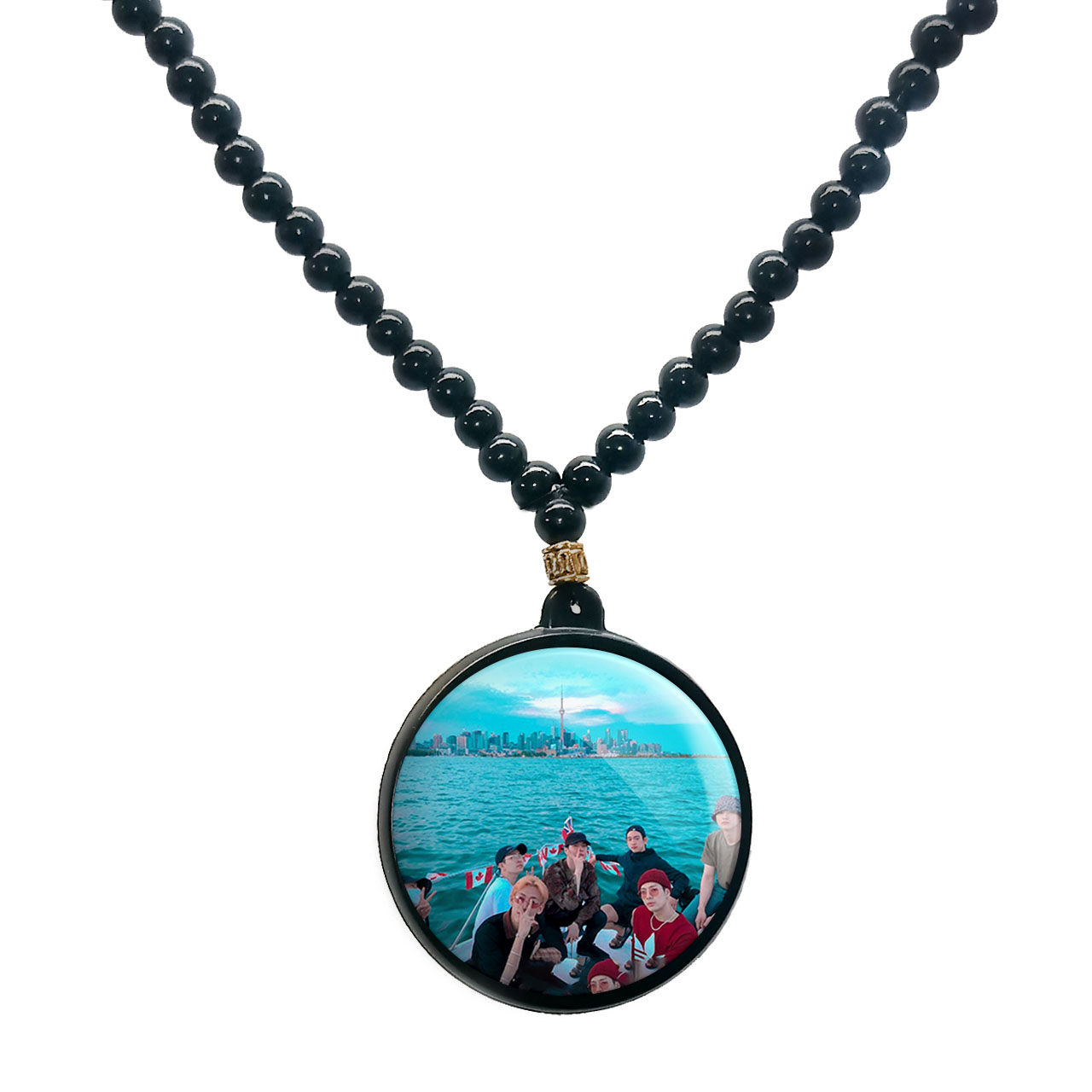 گردنبند پرمانه طرح GOT7 کد pmd.19093 مدل دو طرفه