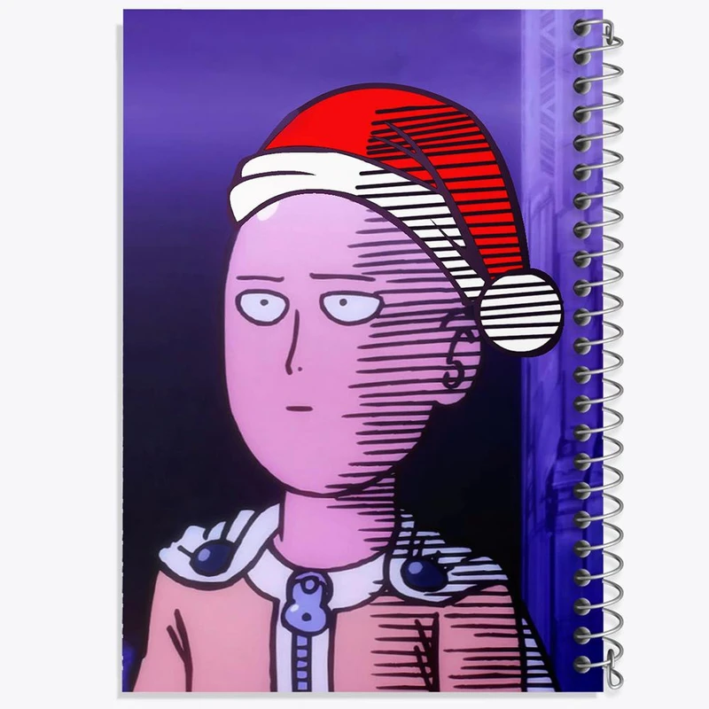 دفتر نقاشی 50 برگ خندالو مدل سایتاما انیمه مرد تک مشتی One Punch Man کد 11403