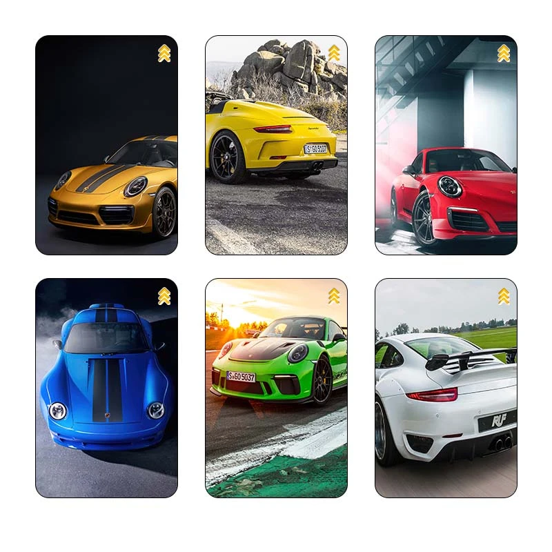 استيکر کارت کارنيکا طرح پورشه Porsche کد 11041 مجموعه 6 عددی