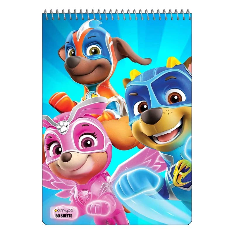 دفتر نقاشی 50 برگ سیمی کارنیکا طرح سگ های نگهبان paw patrol کد 16351