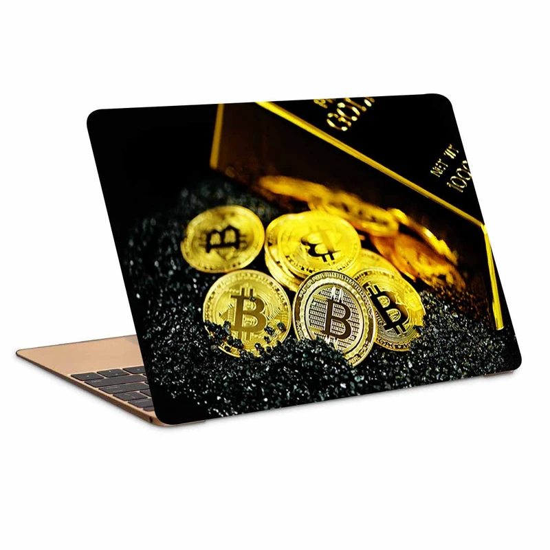 استیکر لپ تاپ طرح bitcoin کد p-1042 مناسب برای لپ تاپ 15.6 اینچ
