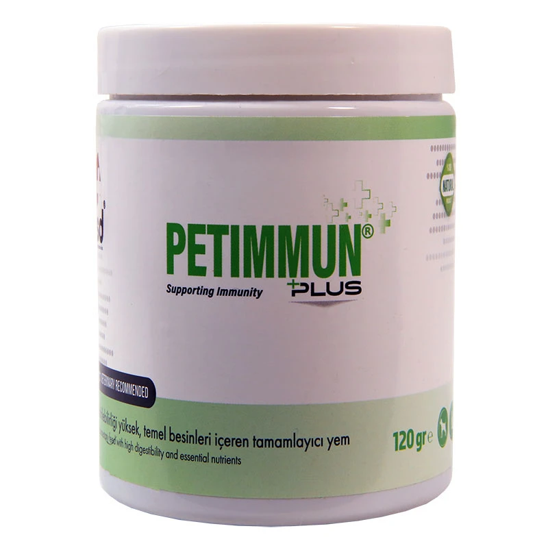 مکمل جویدنی سگ و گربه وی اس دی مدل کنترل کننده قند خون و تقویت سیستم ایمنی petimmun وزن 120 گرم