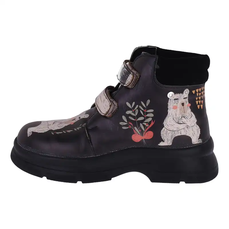 نیم بوت دخترانه دندی مدل dnd-vian08 طرح dancing bear