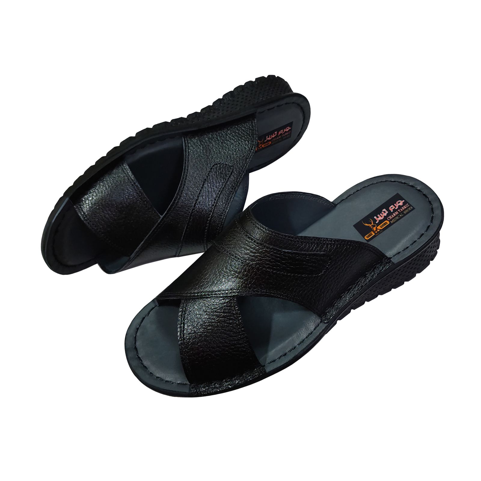 صندل مردانه چرم تبریز مدل پیروز -  - 8