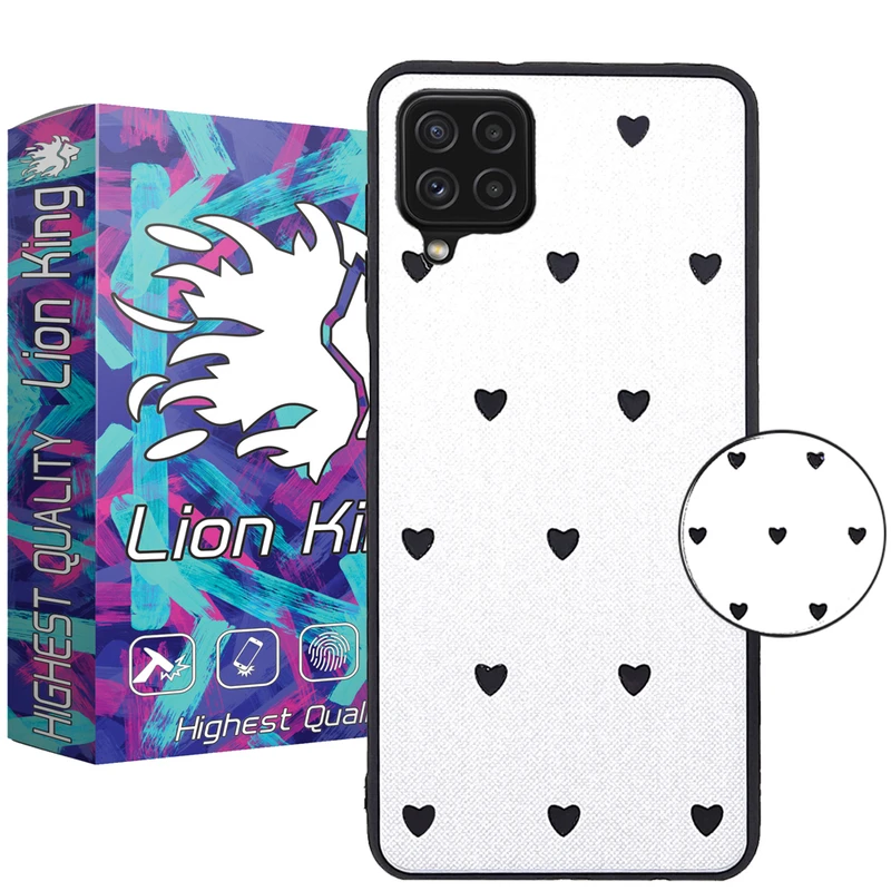  کاور لاین کینگ مدل جودون قلبی مناسب برای گوشی موبایل سامسونگ Galaxy A42 به همراه پایه نگهدارنده