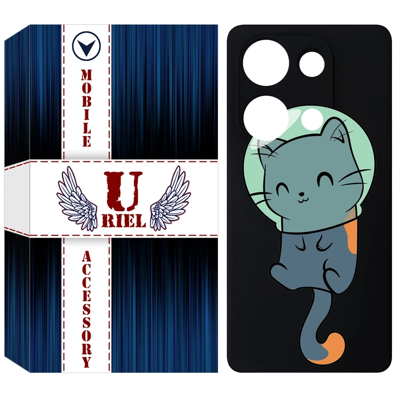 کاور یوریل مدل KSH کد 61 طرح گربه مناسب برای گوشی موبایل شیائومی Redmi Note 13 Pro 4G / Poco M6 Pro 4G