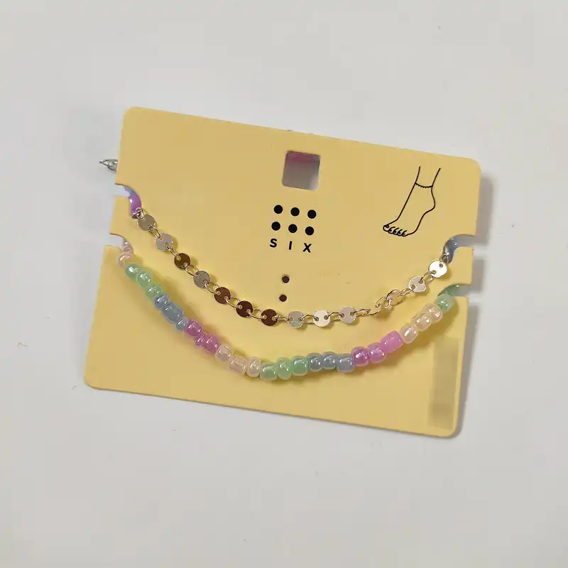 پابند زنانه سیکس مدل رنگین مجموعه 2 عددی