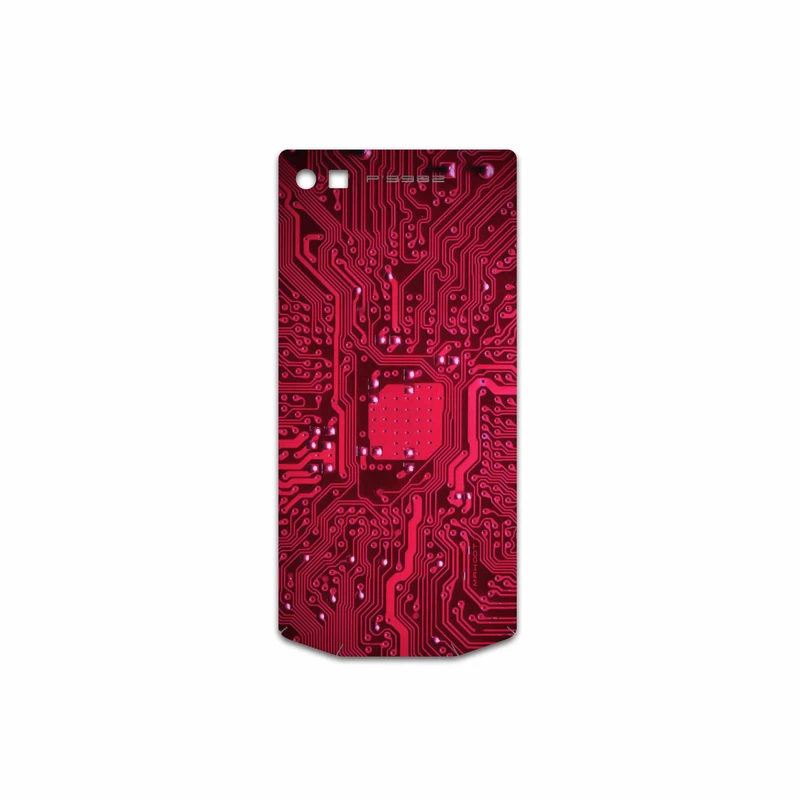 برچسب پوششی ماهوت مدل Red-Printed-Circuit-Board مناسب برای گوشی موبایل بلک بری P9982