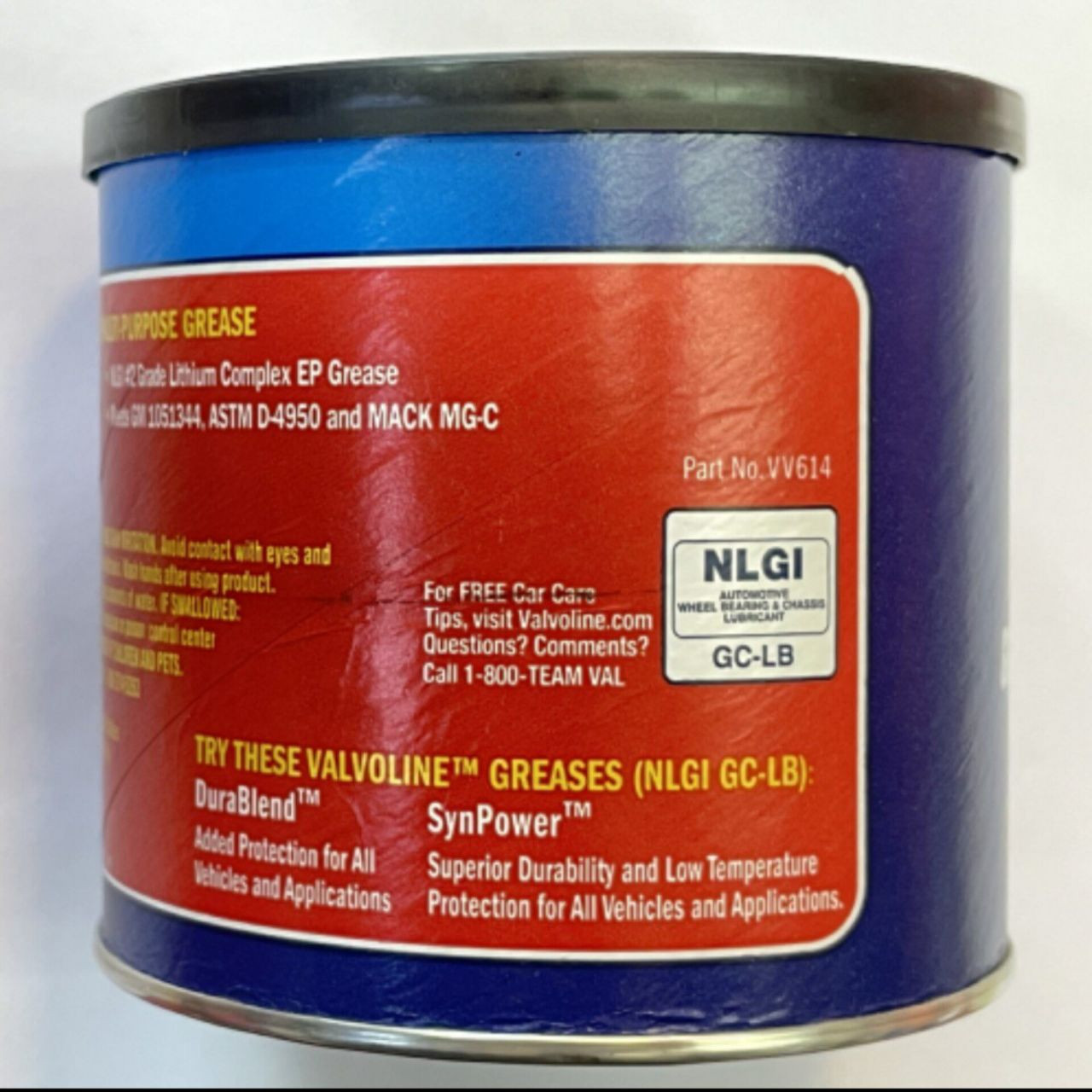 گریس چند منظوره والوالین مدل VV614 وزن 453 گرم