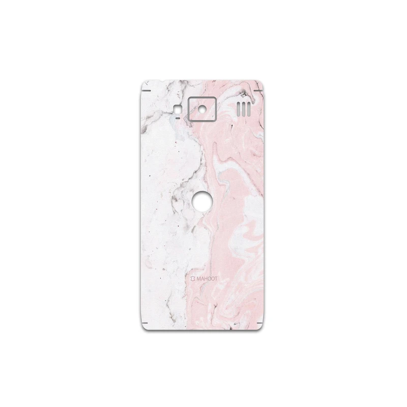 برچسب پوششی ماهوت مدل Blanco-Pink-Marble مناسب برای گوشی موبایل موتورولا droid razr hd