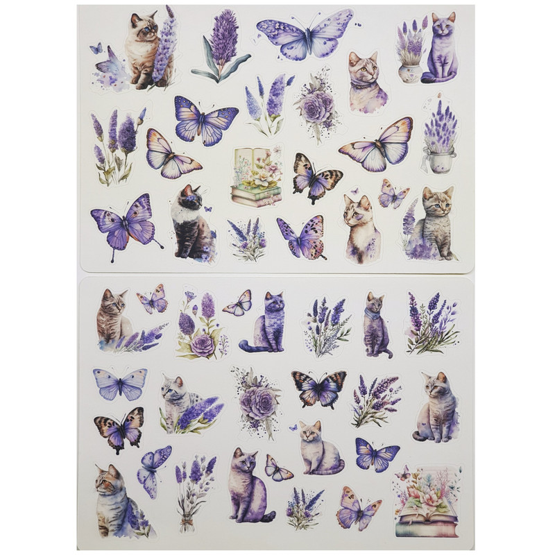 برچسب مدل Cats and Butterflies طرح بولت ژورنال و اسکرپ بوک کد 53 بسته 2 عددی