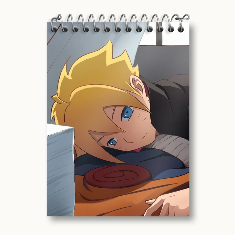 دفتر یادداشت 50 برگ خندالو مدل بوروتو اوزوماکی انیمه بوروتو Boruto کد 15755