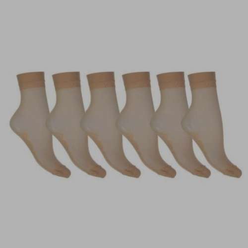 جوراب زنانه اسپینو مدل پارازین کفه دار رنگ کرمی بسته 6 عددی