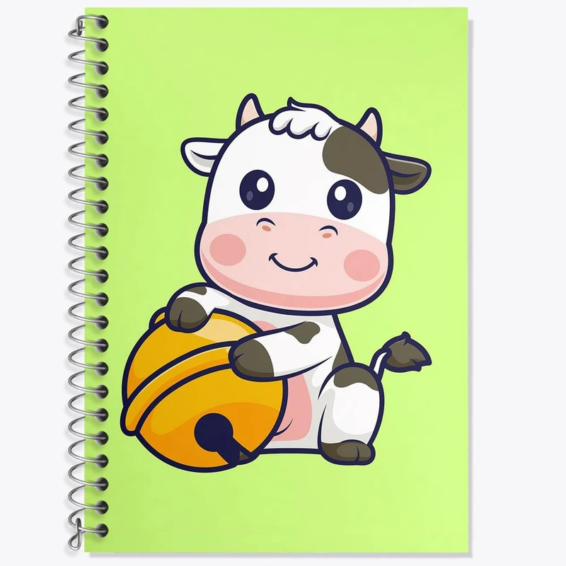 دفتر لغت 50 برگ خندالو مدل حیوانات بامزه گاو کد 29731