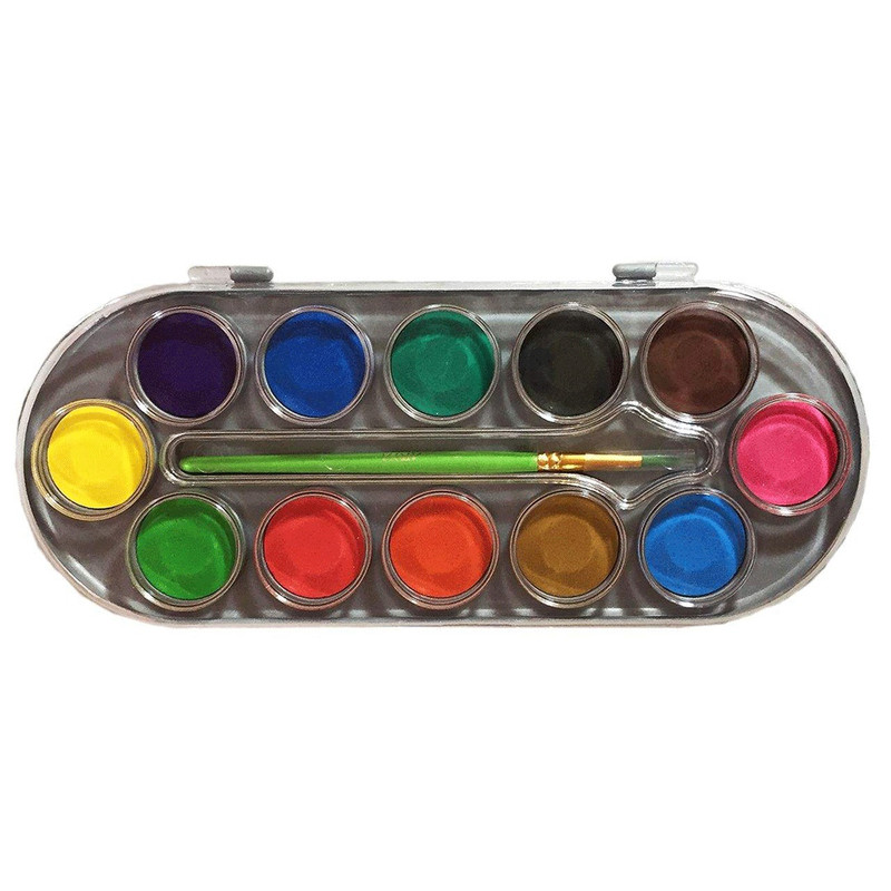 آبرنگ 12 رنگ آریا مدل بیضی کد 5005