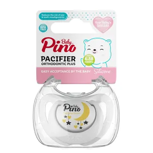 پستانک ارتودنسی پینو بیبی مدل ماه و ستاره مناسب 6 - 18 ماه