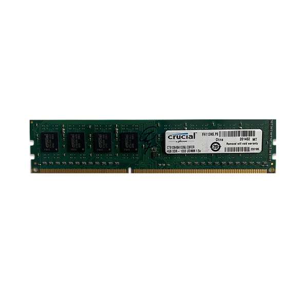رم دسکتاپ DDR3 تک کاناله 1333 مگاهرتز CL9 کروشیال مدل UDIMM-10600 ظرفیت 4 گیگابایت