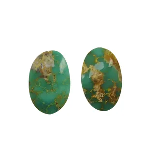 سنگ فیروزه سلین کالا مدل نیشابور طبیعی کد pc2-26 مجموعه دو عددی