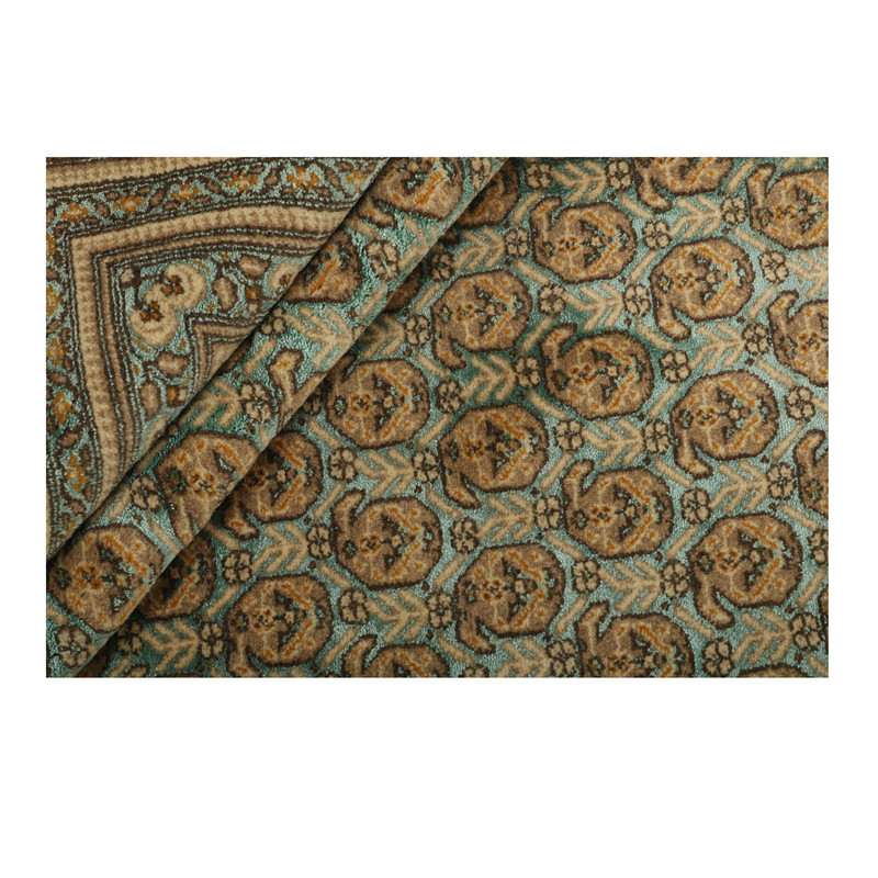 فرش نیمه دستبافت شش و نیم متری مدل گل ابریشم کد 543894