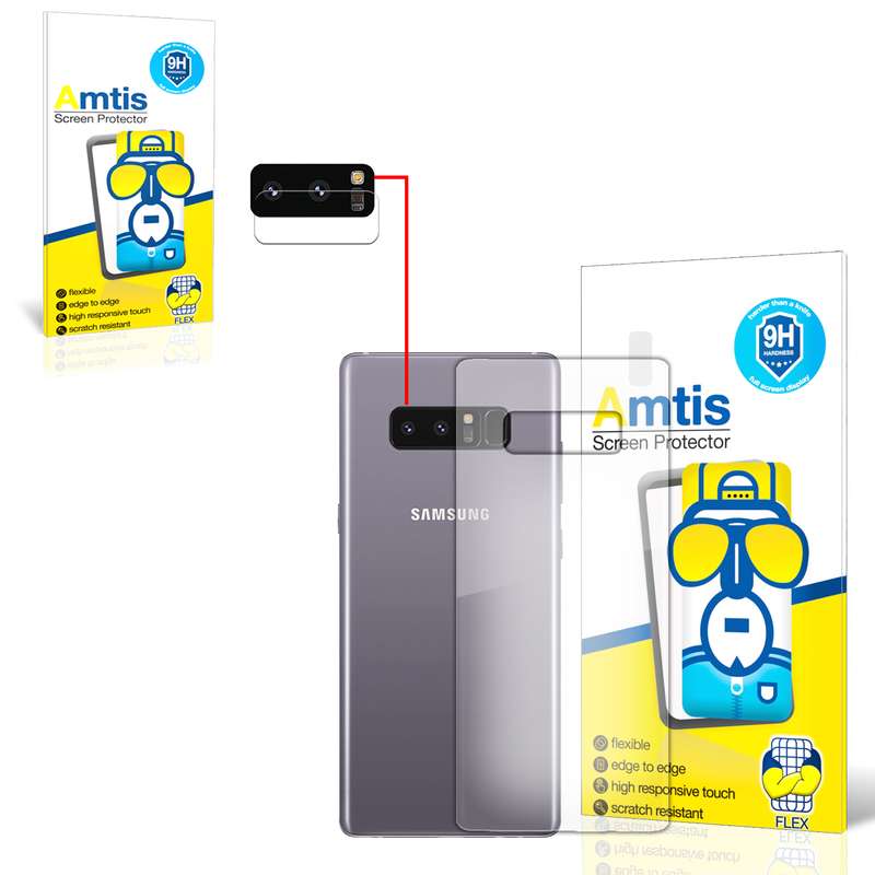 محافظ لنز دوربین امتیس مدل note 8 مناسب برای گوشی موبایل سامسونگ GALAXY NOTE 8 به همراه محافظ پشت گوشی