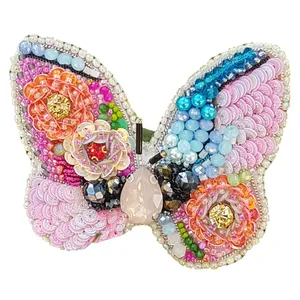 کلیپس مو زنانه مدل پروانه جواهردوزی کد GOL852