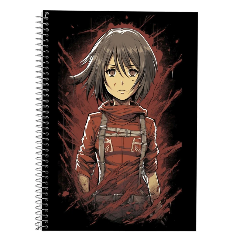 دفتر زبان 50 برگ مدوپد مدل دوخط طرح Attack on Titan کد DF10377