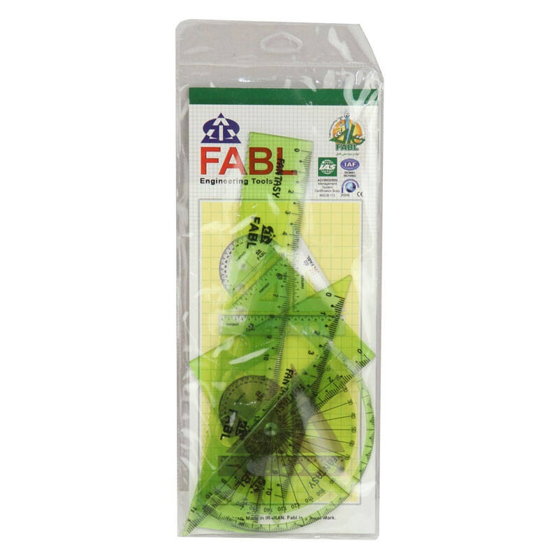 ست خط کش فابل مدل P4321 مجموعه 4 عددی