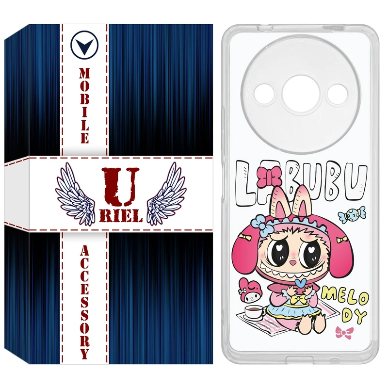 کاور یوریل مدل Clear کد 140 طرح لبوبو Labubu مناسب برای گوشی موبایل شیائومی Redmi A3 / A3x