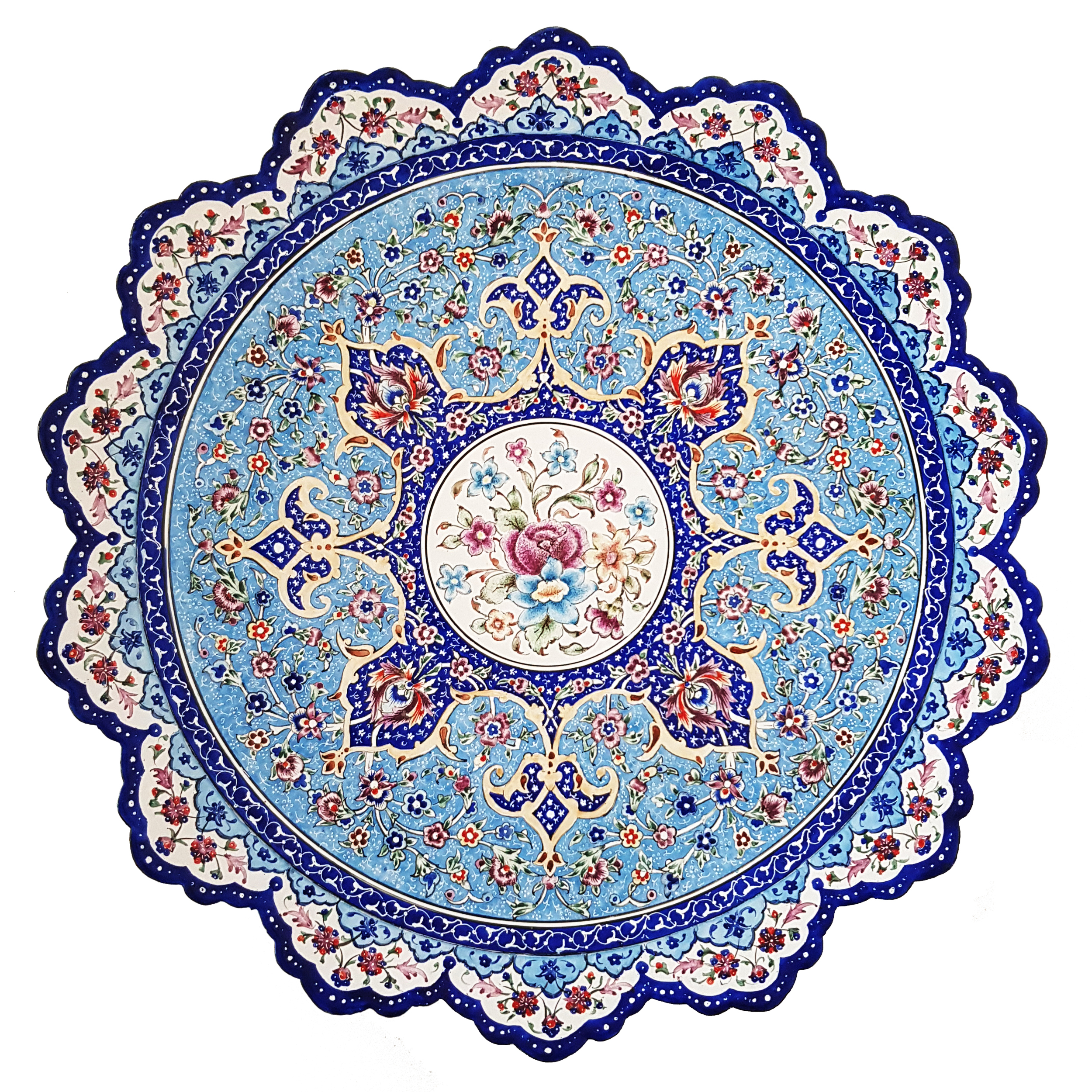 بشقاب میناکاری مدل ترانه کد ۱۰۲۱