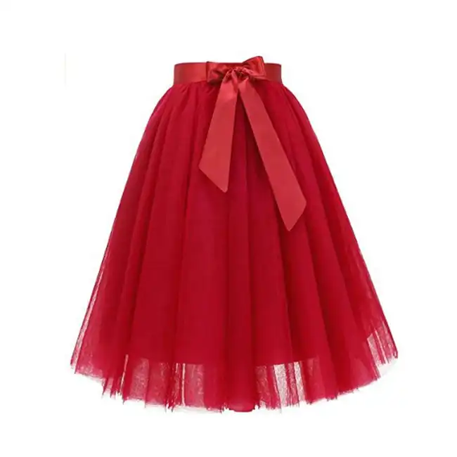 دامن زنانه مدل تور کلوش روباندار