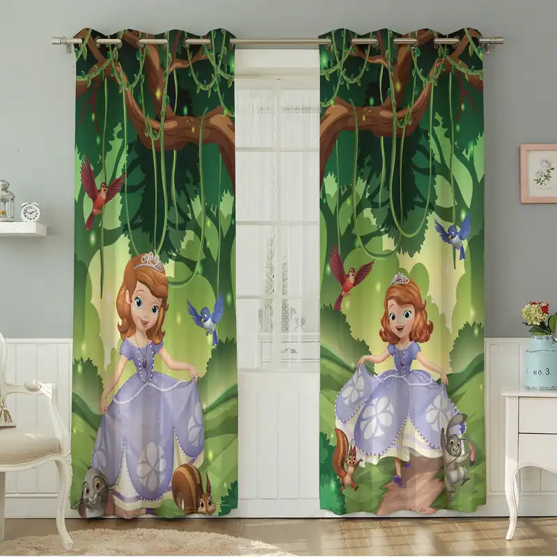 پرده نیروانا طرح کودک مدل مخمل کد 4828 سایز 140×280 سانتی متر