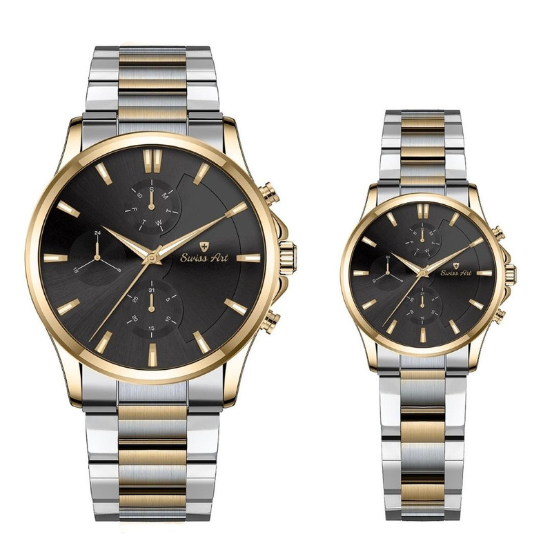 ست ساعت مچی عقربه‌ای زنانه و مردانه سوئیس آرت مدل 920150-151-08