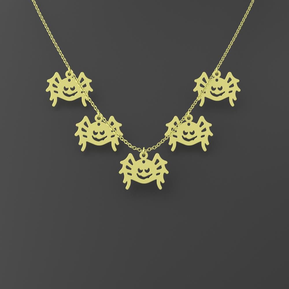 گردنبند طلا 18 عیار زنانه مدوپد مدل عنکبوت کد RNA11651 -  - 4