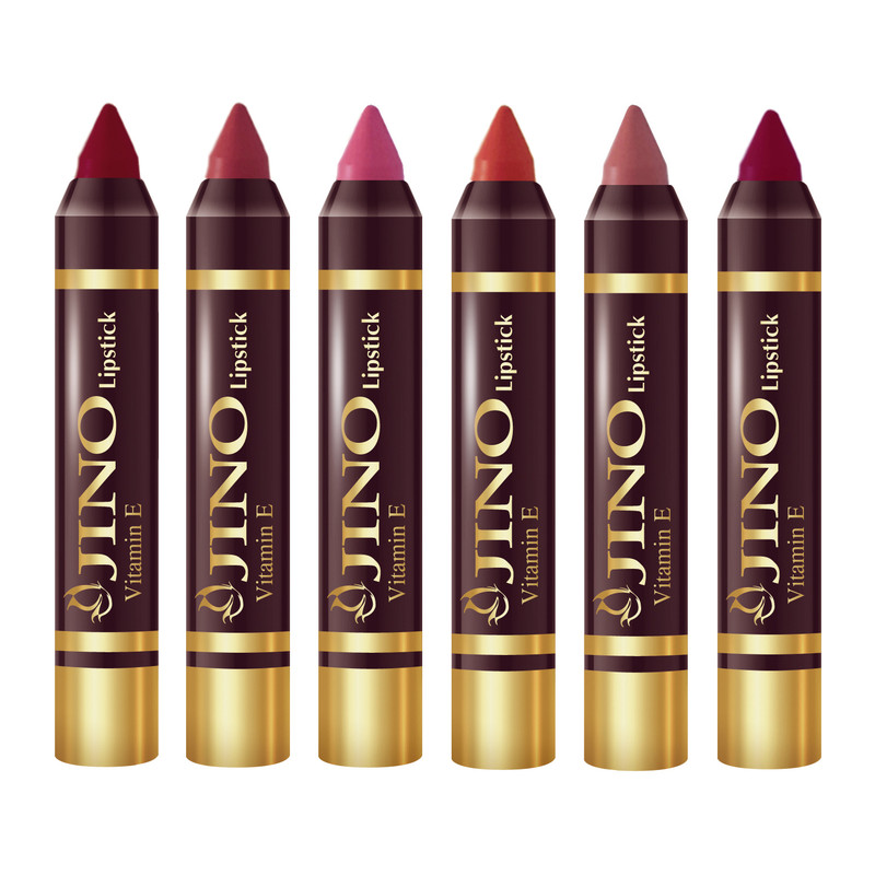 رژ لب مدادی ژینو مدل JIS2 مجموعه 6 عددی