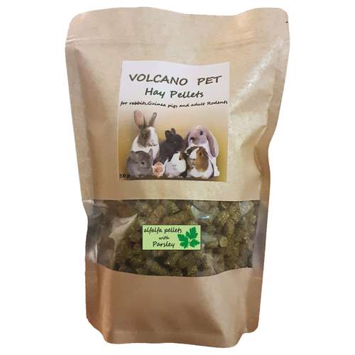 غذای خشک خرگوش و خوکچه هندی مدل پلت یونجه جعفری وزن 500 گرم