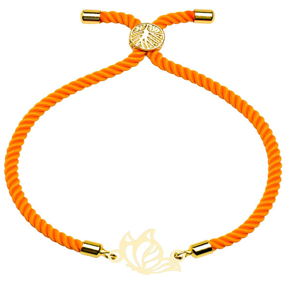 دستبند طلا 18 عیار زنانه کرابو طرح پروانه مدل kr10056