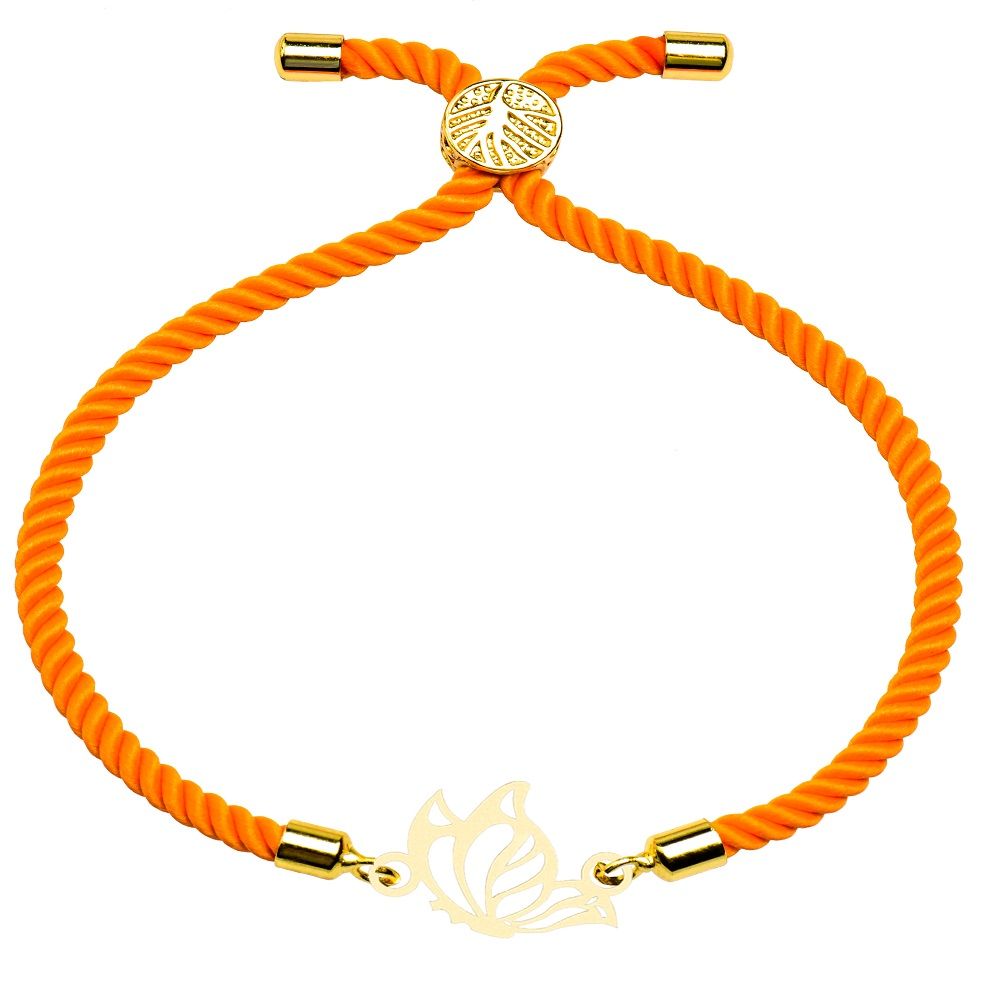 دستبند طلا 18 عیار زنانه کرابو طرح پروانه مدل kr10056 -  - 1