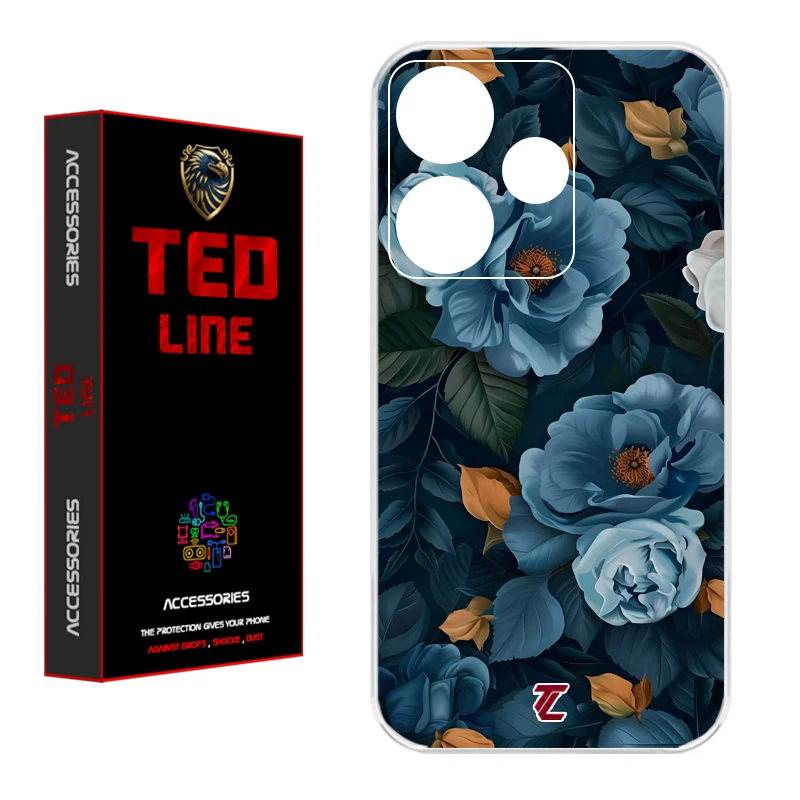 کاور تدلاین طرح گل کد 1227 مناسب برای گوشی موبایل شیائومی Redmi 13 4G