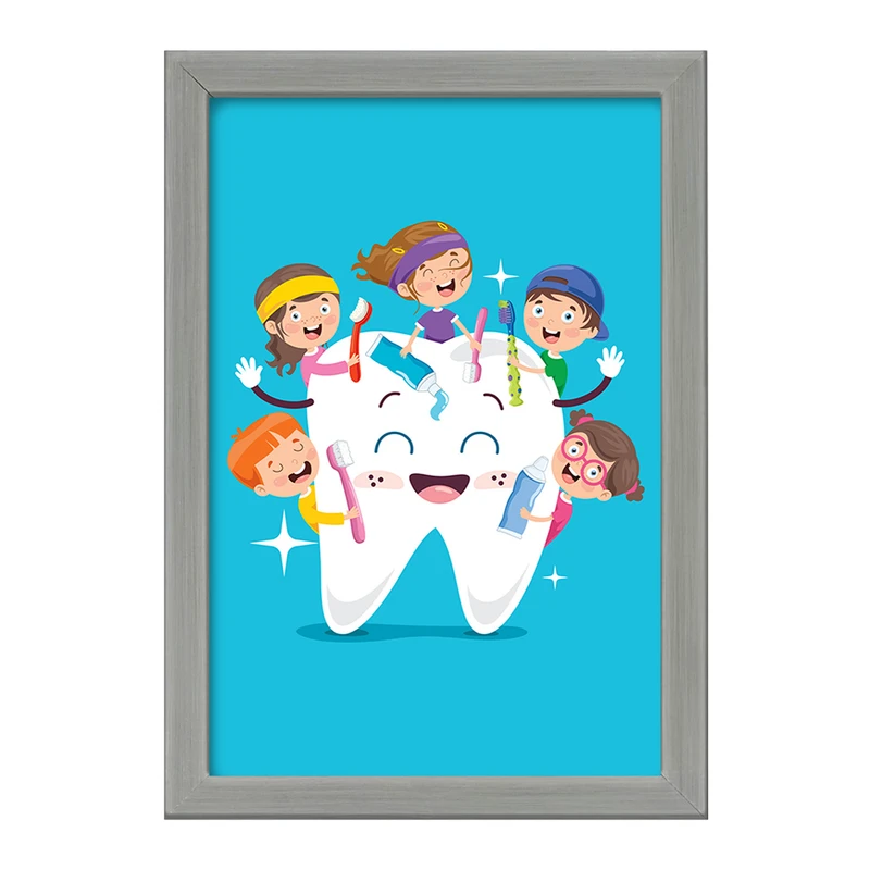 تابلو خندالو طرح دندان و دندانپزشکی کودکانه کد 27785