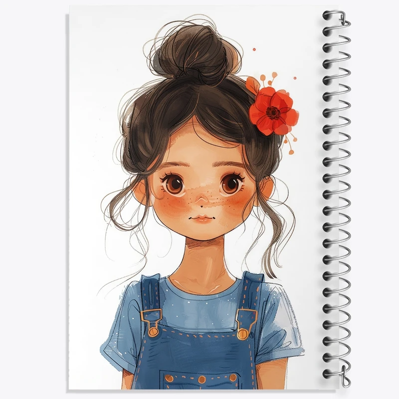 دفتر مشق 100 برگ خندالو طرح دخترانه کد F2280