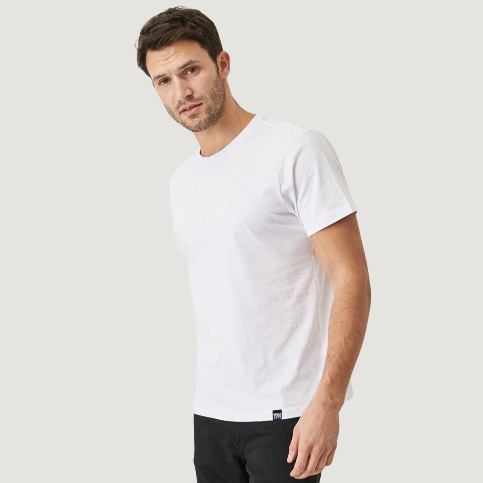 تی شرت آستین کوتاه مردانه نوزده نودیک مدل TS01 W -  - 3