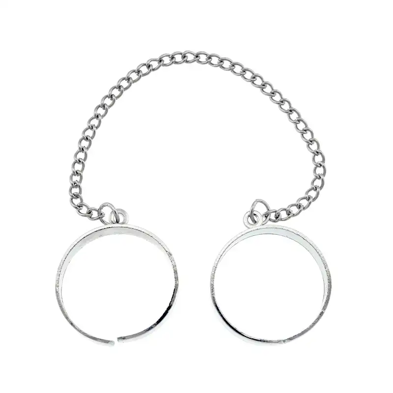 انگشتر برانت طرح دوتایی زنجیر متصل