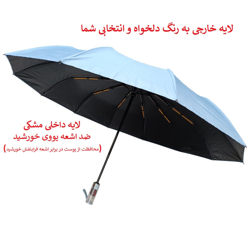 چتر 12 پره مدل آرام بند دوبل وان قطر 116 سانتی‌متر