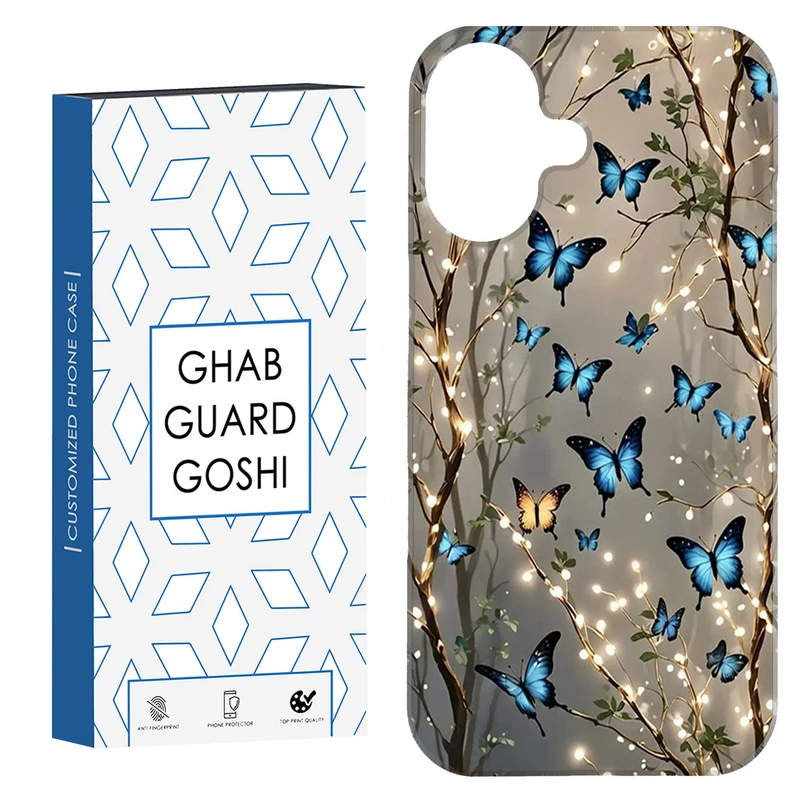 کاور قاب گارد گوشی طرح پروانه کد Dimo-382 مناسب برای گوشی موبایل اپل Iphone 16